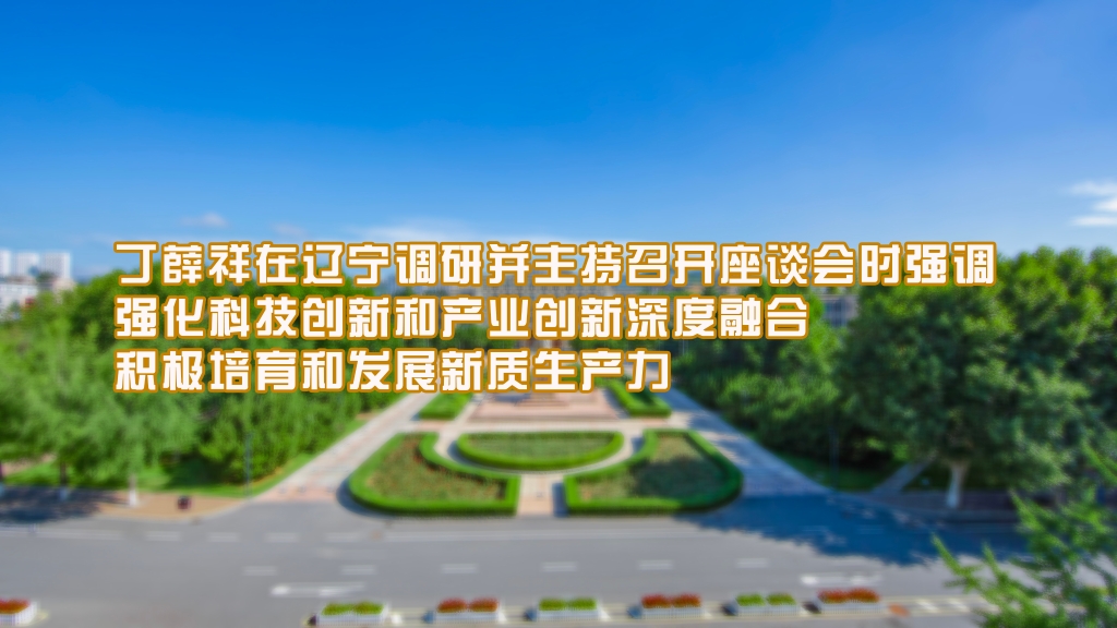 丁薛祥在辽宁调研并主持召开座谈会时强调 强化科技创新和产业创新深度融合 积极培育和发展新质生产力